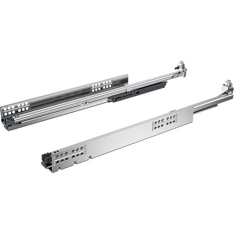 Coulisse de tiroir bois v6 5d silent system - Longueur : 550 mm - HETTICH