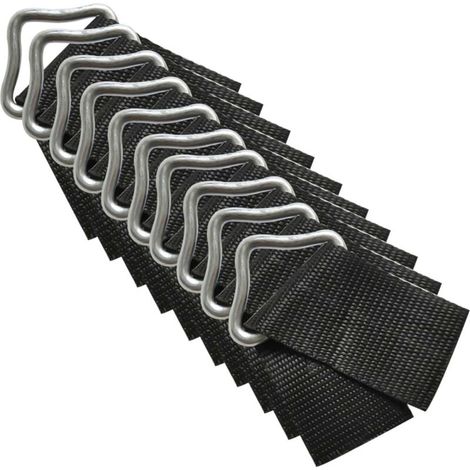 Lntyq Lot de 10 boucles triangulaires pour trampoline - Anneaux triangulaires en V pour réparation de trampoline