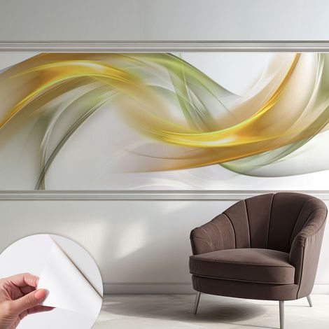 Selbsthaftend Tapete für Wohnzimmer Schlafzimmer Küche - Wanddekoration Fließende Harmonie 250x104 cm (1/5)