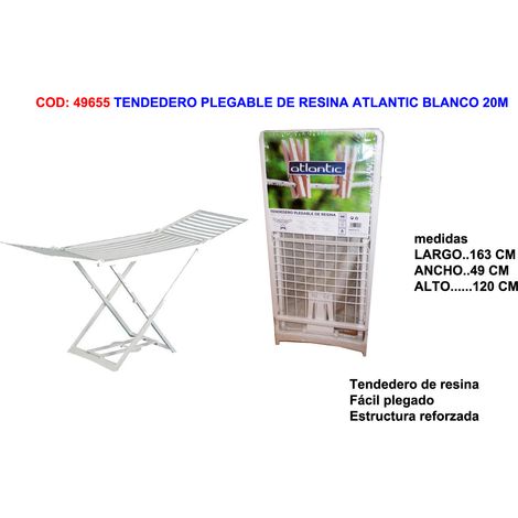 FPLUS tendedero alas plegable de resina atlantic blanco 20 m