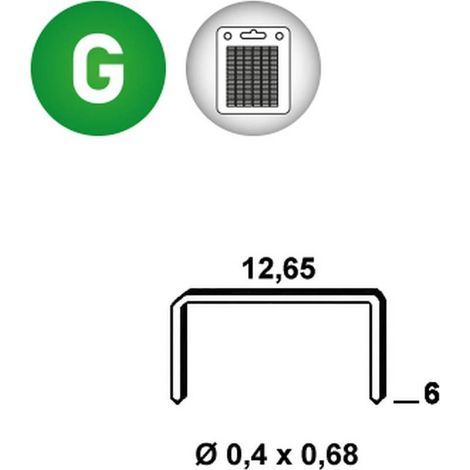 2 860 Agrafes Galvanisées Vs-06 - 12.65x6x0.4x0.68 mm - D-Work
