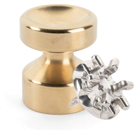 Kit de Fixation : Vis placo Longueur 20 mm Alu + Petite Patère concave Laiton - L'Attachante (1/4)