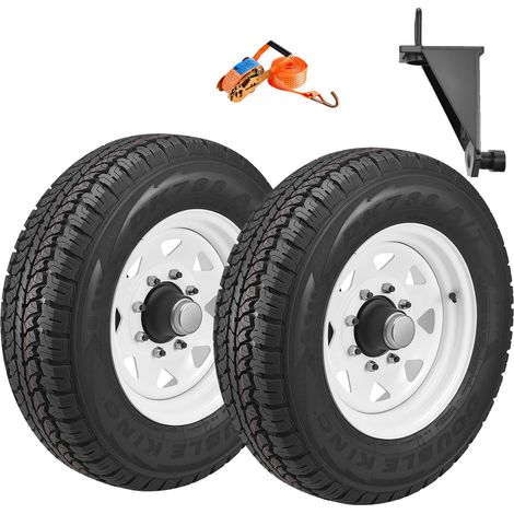 Mophorn 4-Tonnen Versandcontainer-Räder-Set mit 8 Befestigungsösen, strapazierfähiges Zubehör für Versandcontainer inklusive Ratschen-Zurrgurt, ideal für Lager, Baustellen und Docks, Schwarz (1/5)