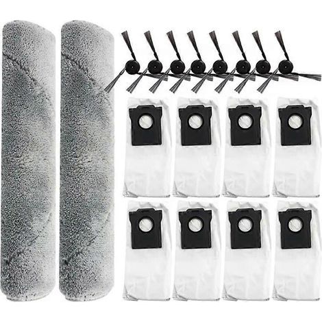18 pièces de rechange pour balai balai à chenilles Dreame Mova Z5 / Z5 Pro / Z50 Ultra : brosse latérale et sac à poussière. (1/5)