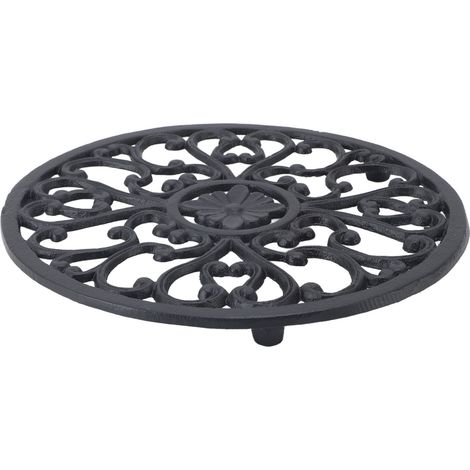 Dessous de plat en fer sculpté, forme ronde, motif vintage, multifonctionnel, moderne, pour cuisine (1/5)