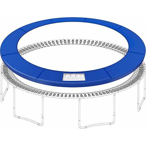 Repuestos para trampolines, alfombra de seguridad para trampolines, funda de colchón de plumas de colores, protección UV impermeable para trampolines redondos. (1/4)