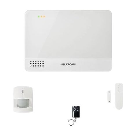 Kit CR600WF composto da: centrale CR600WF , contatto DC600, telecomando RC600, rilevatore infrarosso IR600