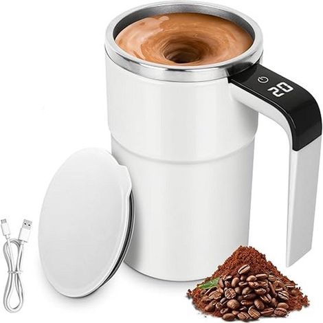 Tazza automescolante 380 ml Tazza da caffè Tazza con miscelazione automatica per la misurazione della temperatura Tazza da caffè automescolante Tazza da caffè Wi (1/5)