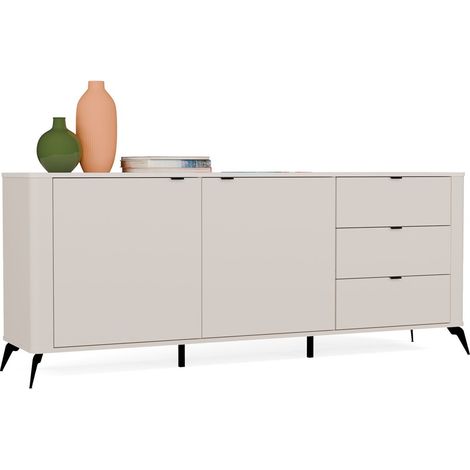 CORDOBA 2D3S Cómoda, Cachemire Beige, Mueble a 3 Cajones, Cierre Silencioso (1/5)
