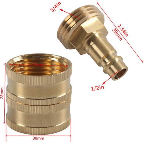 Raccord pivotant femelle-femelle pour robinets de douche extérieurs de camping-cars (1/5)