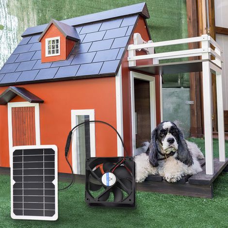 Zoternen Pannello solare 6W 5V con ventola COPLOPS COOPS PER LA CASA CHANG