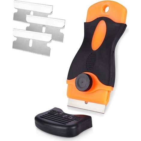 Raspador universal de 3 cuchillas y protector de cuchilla para limpieza de losas