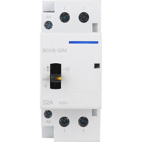 2P32A Household AC Contactor with Manual Control Function for Building Electrical 230V(1NO1NC) (1/5)