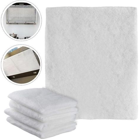 Filtre universel découpable pour hotte - Lot de 12 - Filtre à graisse - 45 x 43 cm - Blanc (1/5)