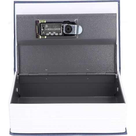 Coffre-fort Livre en Acier à Mot de Passe - Boîte de Rangement Secrète pour la Maison, Bleu
