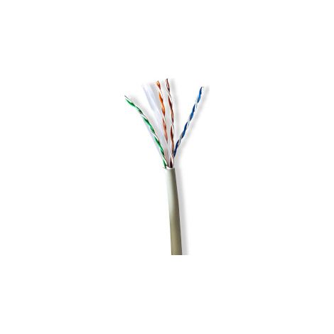 NEDIS RÉSEAU CÂBLE ROULEAU  CAT6  ÉCHOUÉ  U/UTP  CUIVRE NU  305.0 M  INTÉRIEUR  ROND  LSZH  GRIS  BOÎTE