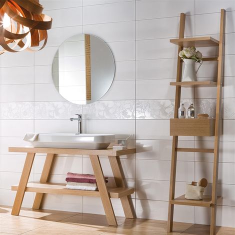 Faïence COLOR ONE /SYSTEM 20x60 cm - 20x60 cm - Blanc mat non rectifié