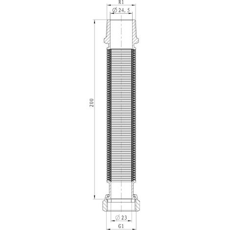 1" (26/34) Edelstahl-Wellschlauch – Längenverstellbar von 200 bis 400 mm – Universeller Edelstahl-Anschlussschlauch (1/5)