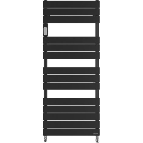 Atlantic – Sèche-serviettes eau chaude 491W noir – Raccordement sur collecteurs 50mm – Acier résistant à l'humidité – 863136 (1/4)