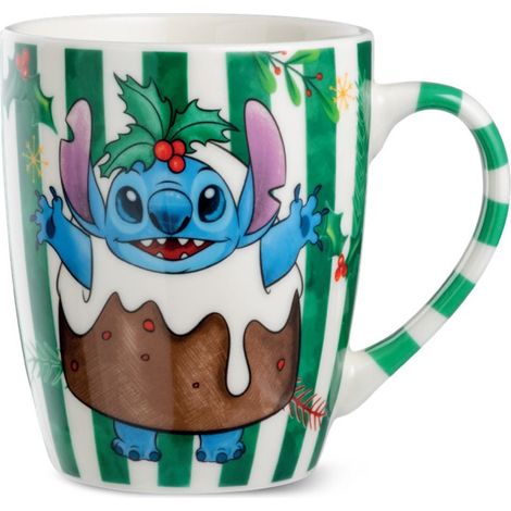 Tazza Stitch Natale 450ml verde Egan