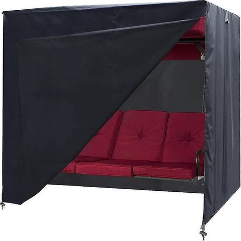 Housse pour balancelle extérieure 3 places, housse pour balancelle 3 places, housse pour fauteuil à bascule 3 places, housse pour mobilier de jardin, auvent anti-UV pour balancelle (1/5)