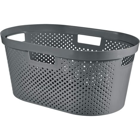 Panier à linge infini, panier à linge propre et sale, bien ventilé, pour salle de bain ou buanderie (1/5)