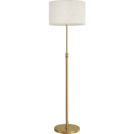 Lampada da Terra con Telecomando e Luminosità Regolabile 3000K-6000K Paralume in Tessuto Oro (1/5)