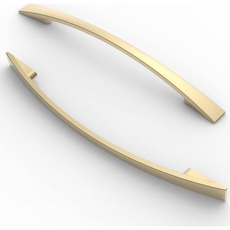 FURNIWARE Lot de 5 poignées de meuble en laiton brossé avec espacement des trous 160 mm (1/5)