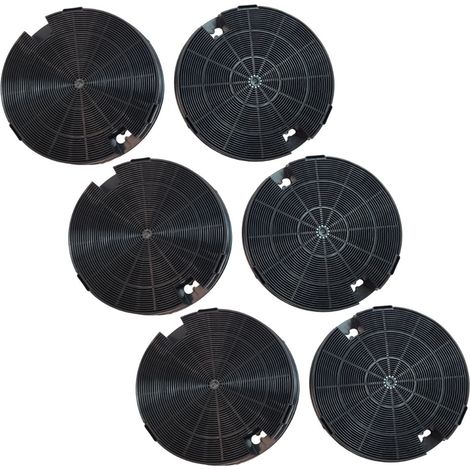 Ersatzteil - Sechserpack Kohlefilter Typ 29 CHF029 195X33 mm - - WHIRLPOOL, BRANDT, BAUKNECHT, ARISTON HOTPOINT, INDESIT, IKEA, BOSCH, IGNIS, SAUTER, SCHOLTES, SIEMENS, ROSIERES, AEG, ELECTROLUX, FAG