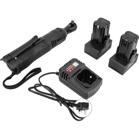 28-V-Akku-Ratschenschlüssel mit 90°-Winkelstück, 3/8-Zoll-Werkzeug, UK-Stecker 110–240 V (1/5)