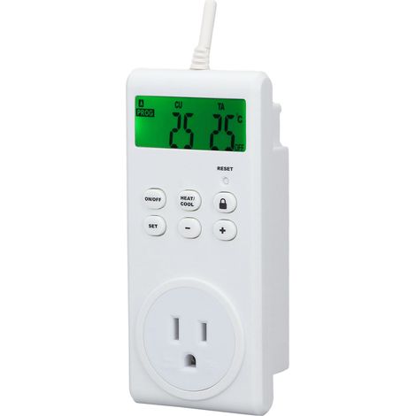 Prise Thermostat Connectée Sans Fil Programmable Régulateur de Température Automatique Interrupteur Prise Type US 120V (1/5)