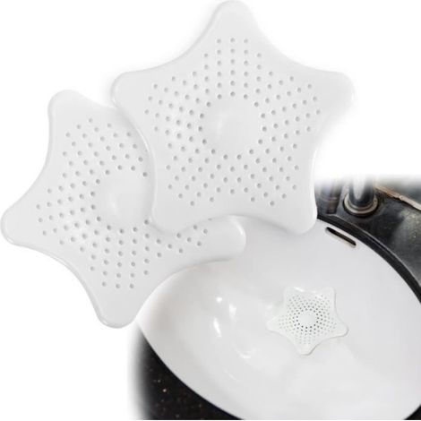 Passoire Filtre - Étoile De Mer - Flexible - 15 Cm - Blanc - Lot De 2 (1/4)