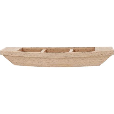 pièce de décoration miniature de bateau de pêche en bois, reproduction de bateau miniature-20X5.5X3CM