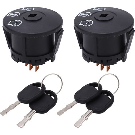 paire de commutateurs d'allumage avec 4 clés 725 0 4228, pièce de rechange antirouille pour tracteur de pelouse Cub Cadet RZT50 RZT54 (1/5)