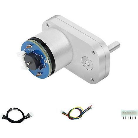 Moteur à réduction CC avec encodeur de type L, engrenages entièrement métalliques, meilleure protection contre les interférences magnétiques pour kit châssis de voiture à roues A (1/5)