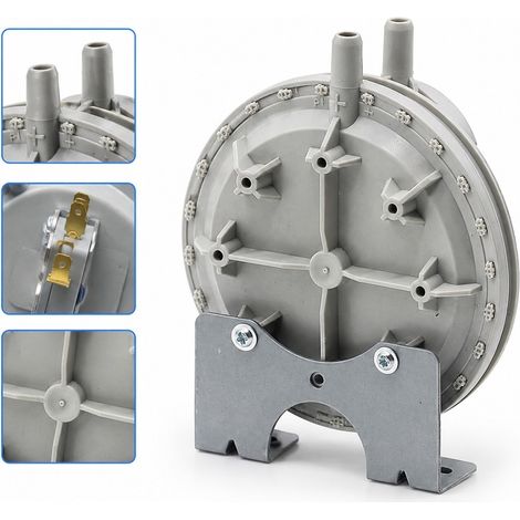 1 Pièce Pressostat d'Air Différentiel AC 125 V 3 Bornes Orifices L et H Max 10 mbar pour Chaudière à Gaz et Chauffe-Eau 0,1 kg (1/5)