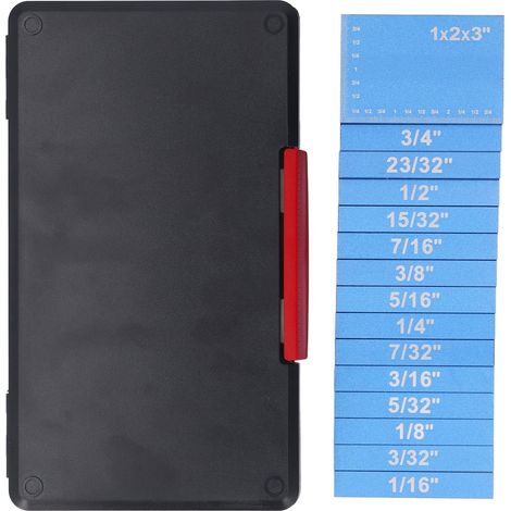 Juego de 15 medidores de altura de aluminio transparentes y precisos para carpintería, 100 mm (1/5)
