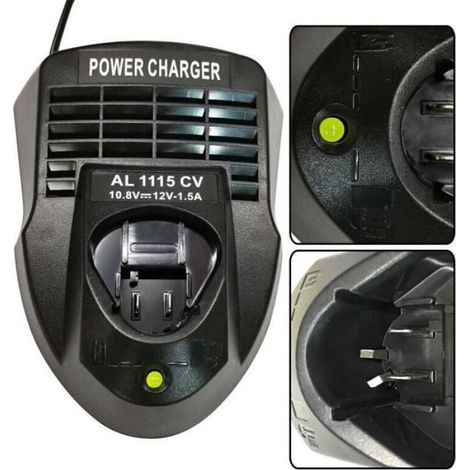AL1115CV 10.8V 12V 1.5A Chargeur de batterie Lithium-ion Alimentation pour Bosch perceuse/tournevis Li-ion BC430 BC330, 2 607 336 9 (1/4)