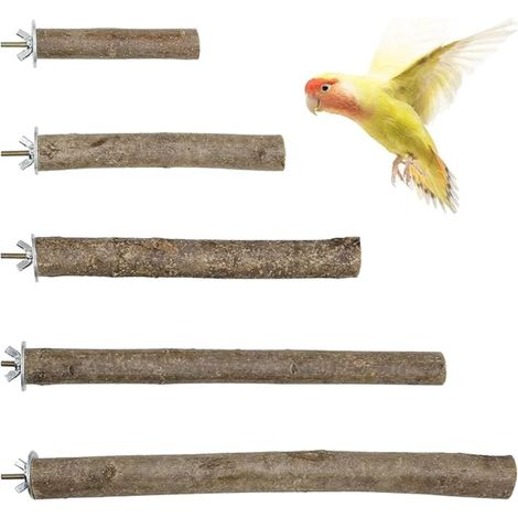 Perches for Birds, Natural Wooden Perches, Birdcage Accessories Parrots Birds (1/5)