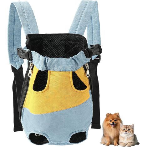 1 Sac à Dos Chien, Maille Respirante, Sangle Réglable, Transport Chat, Randonnée Extérieur (1/5)