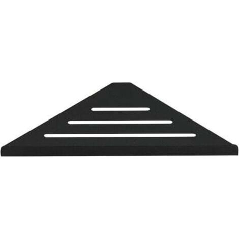 Alliage d'aluminum Bain Étagère de Douche, Tablette de Douche Étagère d'angle Triangle Cosmétique Panier Rangement Cuisine Etagère de Rangement Murale，Starlight(1 pièces),noir