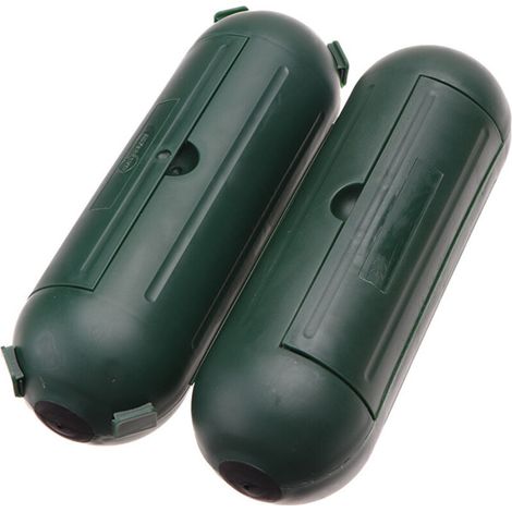 CSPARKV Lot de 2 Boîtier de protection pour prolongateur jardin IP54 - Vert - 21x7x7cm (1/3)