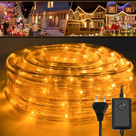 LED Lichtschlauch 10m warmweiß Outdoor Indoor Schlauch Lichterkette Partylicht (1/5)