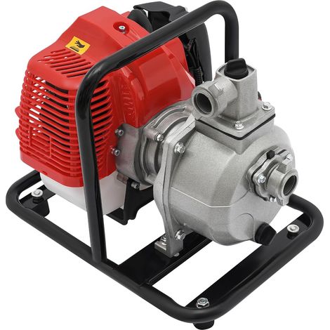 HAUTOUR 43CC Pompe à eau à essence, haute performance portable à essence, avec accessoires inclus, moteur 2 temps pompe de transport d'eau pour l'irrigation et les piscines (1/5)