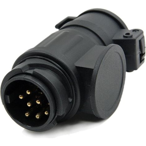 Adaptateur de remorque de 13P VERS 7P pour connecteur de Prise électrique de Prise Caravane de Camion d'attelage de remorque de Prise européenne Standard (1/5)