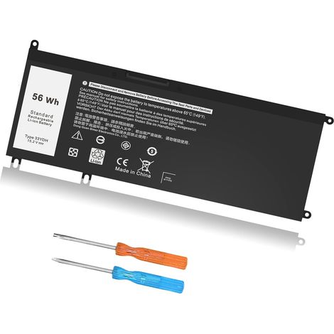 56WH 33YDH Batterie de Rechange pour Ordinateur Portable Dell Inspiron 17 7000 7786 7779 7773 7778 G3 3579 3779 G5 5587 G7 7588 15 7577 Latitude 13 3380 14 349 0 15 3590 3580 99NF2 P72F P30E (1/5)