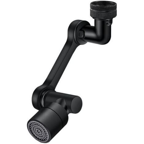 Wasserhahn, Wasserhahnverlängerung, Küchenarmaturadapter, Küchenarmaturverlängerung, 1080-Grad-Schwenk-Multifunktionsarmatur, Wasserhahnverlängerung (schwarz) (1/5)