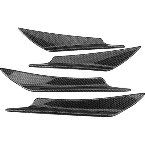Ensemble de 4 pièces pour pare-chocs avant de voiture : déflecteurs d'air, ailerons, canards, spoiler de carrosserie en fibre de carbone (1/5)