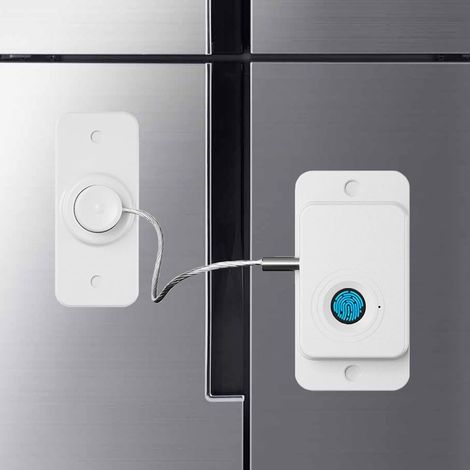 Kühlschrankschloss mit Fingerabdrucksensor, Modell 2025, kompatibel mit Kühlschränken, Schränken, Schubladen, Geschirrspülern, Toiletten und mehr. (1/5)