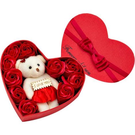 10 Bouquets de Savon Fleur de Rose Parfumé Cadeau Boîte Festival Anniversaire Mariage (1/5)